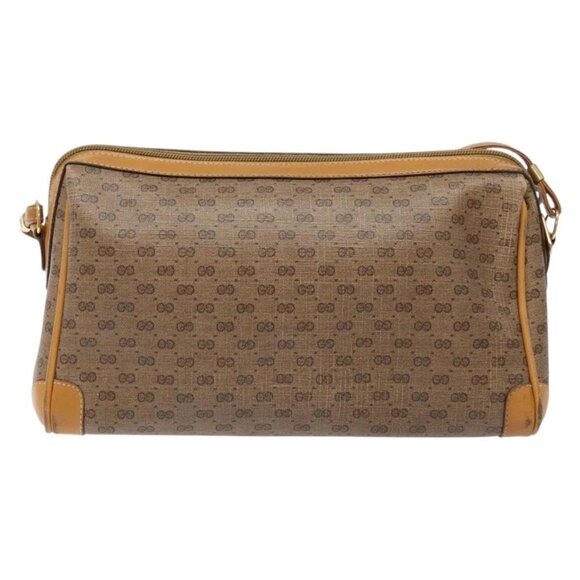 GUCCI Micro GG Supreme Shoulder Bag PVC Beige Gold - Picture 2 of 16